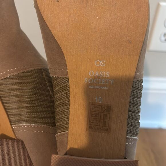 Oasis society Women's Tan Ankle Boots size 10 - Picture 6 of 7